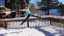 Mary Tries Gymnastics in the Snow