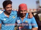 Actors Raja Bherwani and Saqib Saleem in Ahmedabad for CCL 6 cricket match