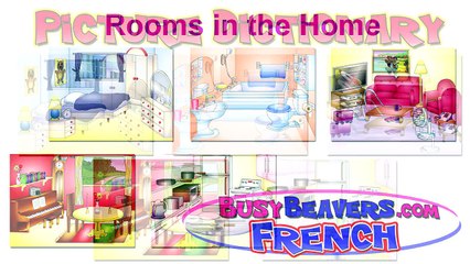 Rooms in the Home (French Lesson 10) CLIP - Bedroom Bathroom, Chambre Salle de Bain, House Words