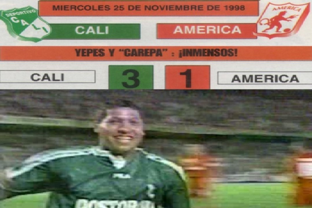 DEPORTIVO CALI 3X1 AMERICA NOVIEMBRE 25 DE 1998