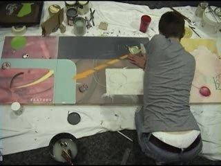 Collaborative painting by e4 for Fort Wayne Museum of Art