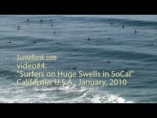 Surfers on Huge Swells in SoCal