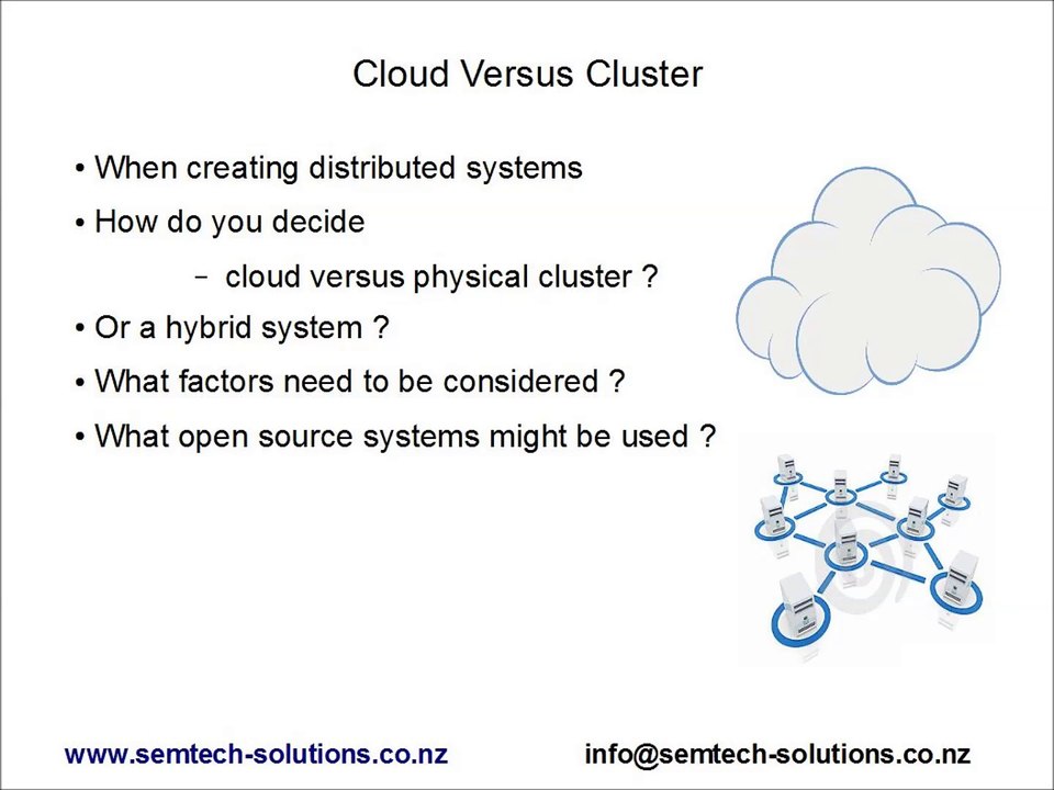 Cloud versus physical cluster