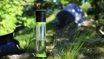 Self filling water bottle that turns air into drinking water