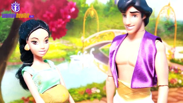 Princess Jasmine PREGNANT Barbie Parody Story Disney Frozen Elsa Friend Aladdin Pregnancy Story