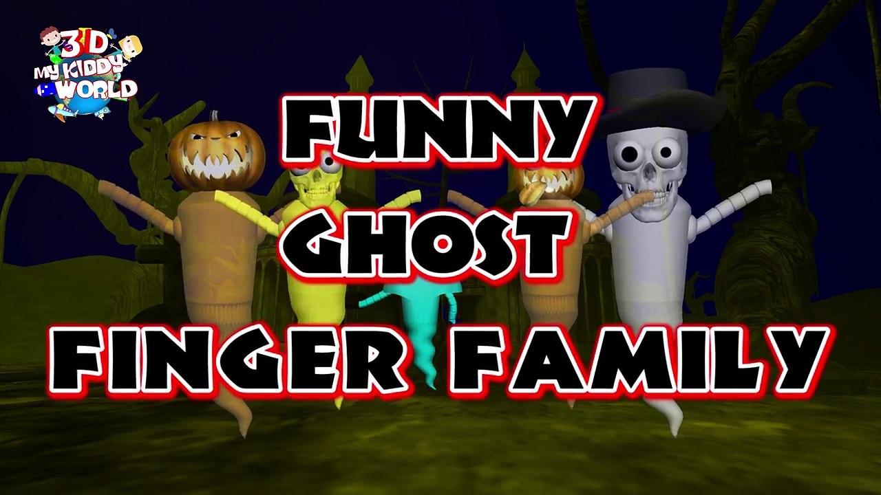 Finger Family Halloween Funny Ghost | Halloween Finger Family Rhymes In 3D