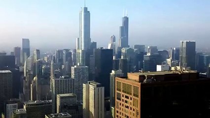 Sunset Downtown Chicago 3 Sky scrapers