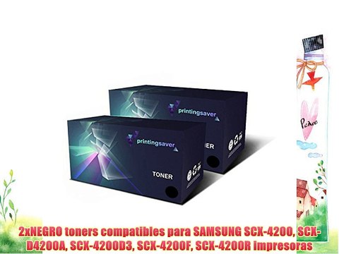 2xNEGRO toners compatibles para SAMSUNG SCX-4200 SCX-D4200A SCX-4200D3 SCX-4200F SCX-4200R