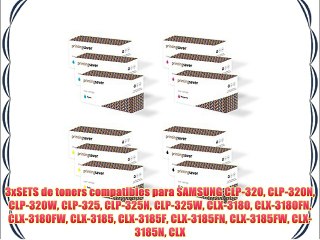 3xSETS de toners compatibles para SAMSUNG CLP-320 CLP-320N CLP-320W CLP-325 CLP-325N CLP-325W