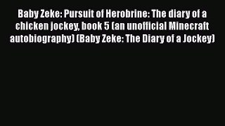 Baby Zeke: Pursuit of Herobrine: The diary of a chicken jockey book 5 (an unofficial Minecraft
