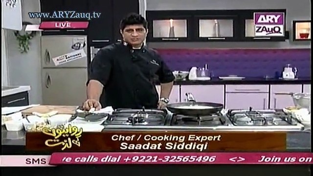 Riwayaton ki Lazzat by Chef Saadat Siddiqi, Chicken with Mushroom, All-Season Salad & Garlic Rice, 26-11-13