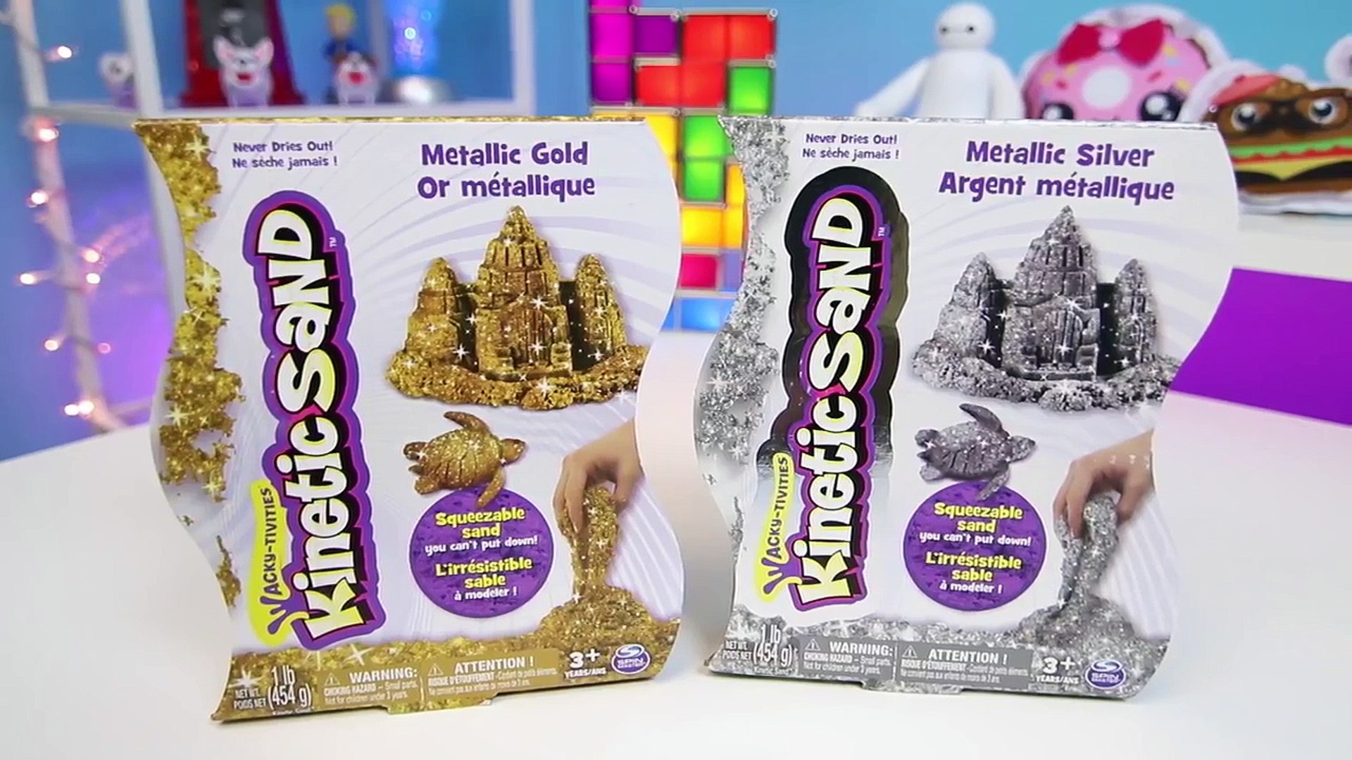 kinetic sand metallic silver
