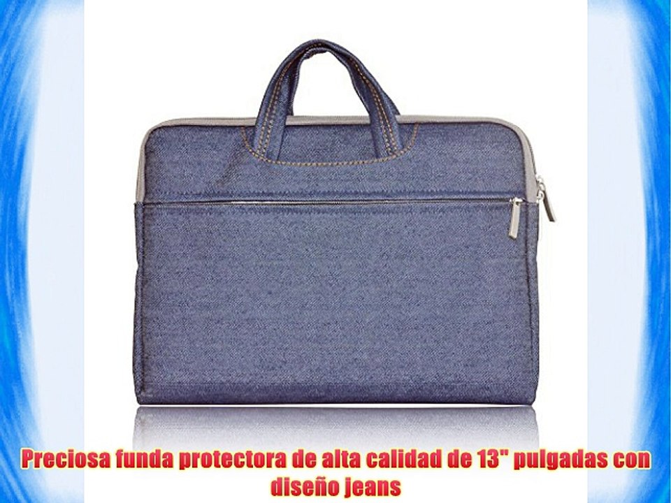iProtect funda protectora para port?til de 13 pulgadas con dise?o tipo jeans azul