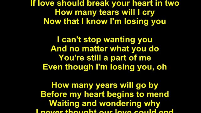 Dusty Springfield – Losing You Lyrics