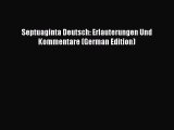 (PDF Download) Septuaginta Deutsch: Erlauterungen Und Kommentare (German Edition) Download