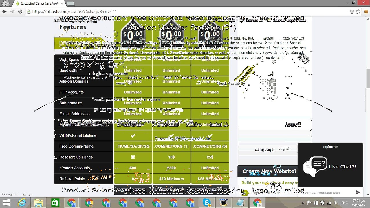 Free Unlimited WHM Reseller Hosting + Free Domain Name .com , .net , .org