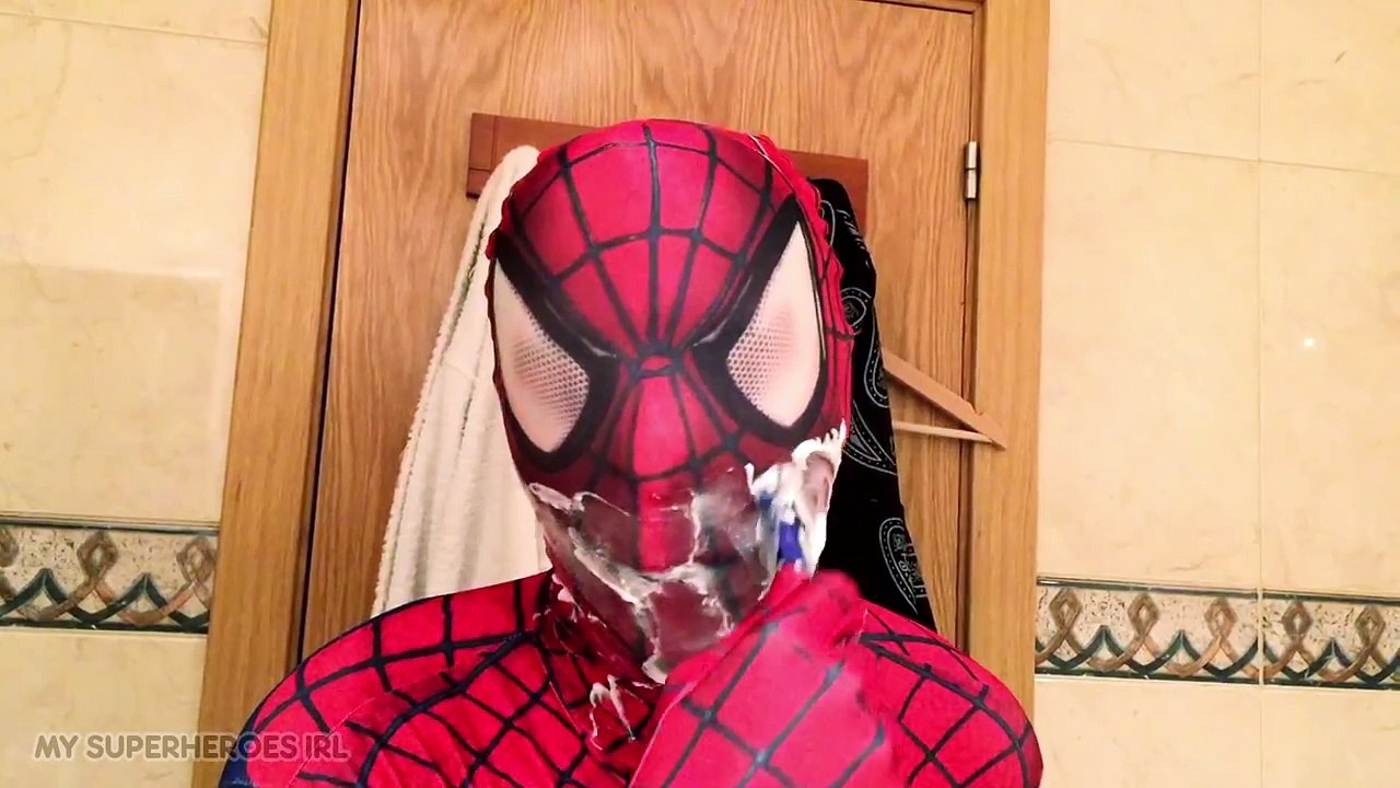 Spiderman BathTime in Real Life - Prank Fun Spider-man - My Superheroes IRL