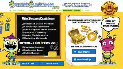 Spelling Classroom Getting Started