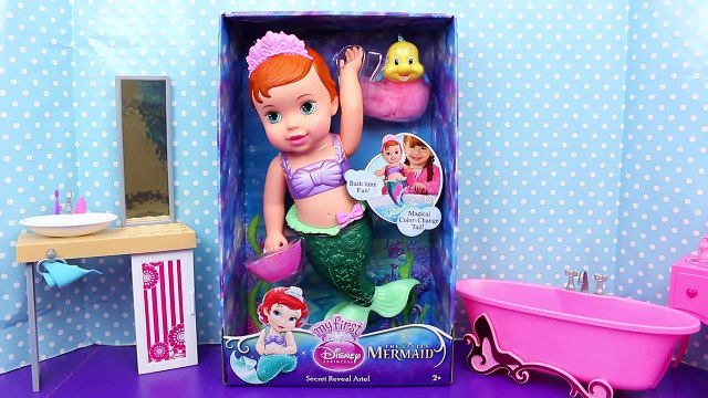 Ariel Color Changing Mermaid Doll Bubble BATH TIME Secret Reveal The Little Mermaid + Surp