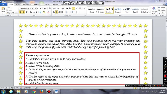 How To Delete your cache, history, and other browser data In Google Chrome