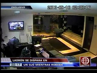 América Noticias Ladrón se disparó en el ojo durante asalto a un hotel en La Victoria
