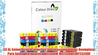 25 XL ColourDirect Cartuchos de tinta compatibles Reemplazo Para Epson Work Parace WF2010W