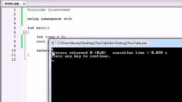 Buckys C++ Programming Tutorials - 4 - Variables