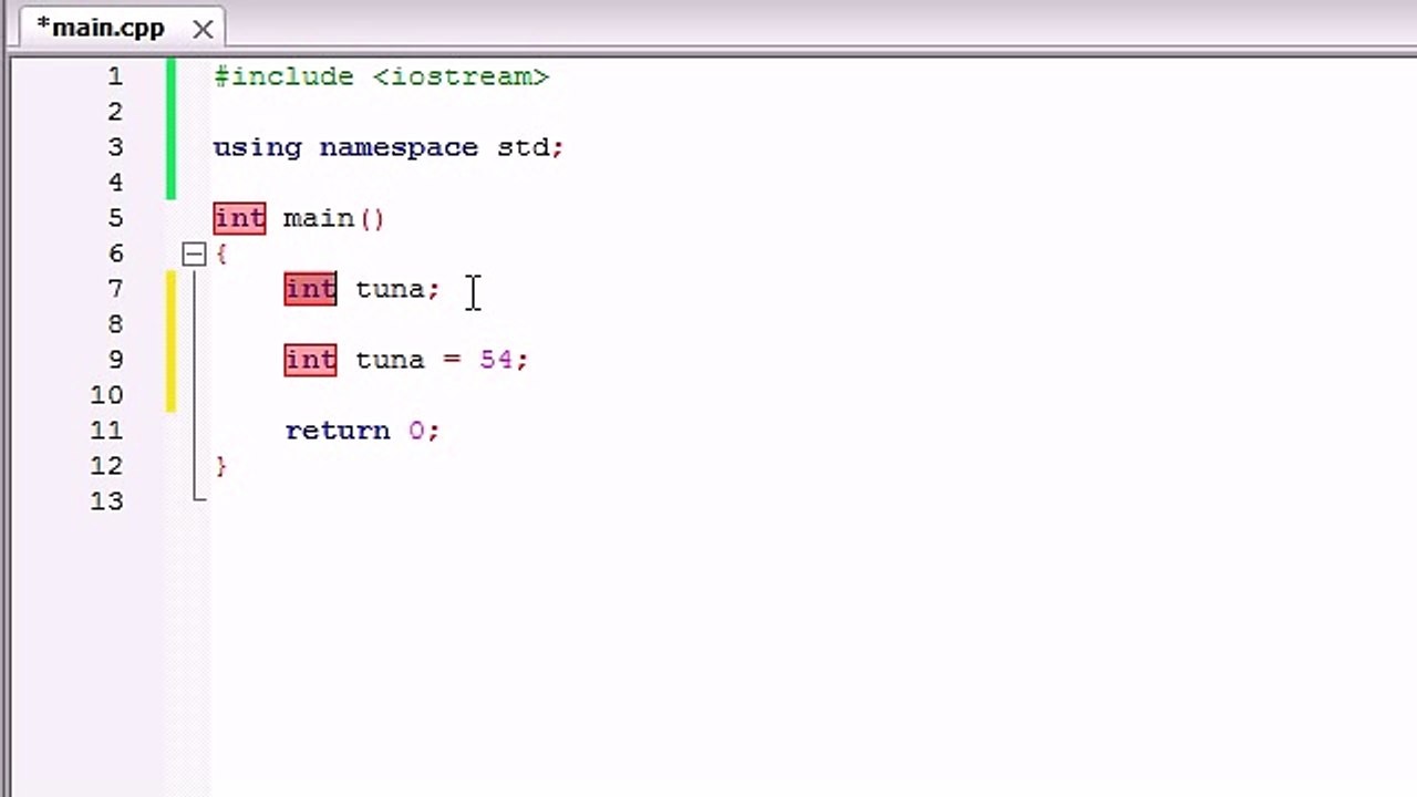 Buckys C++ Programming Tutorials - 6 - Variables Memory Concepts
