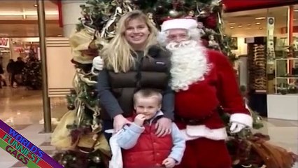 Naughty Santa Prank -- Santa groping lady butt gets hit