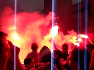 Libourne-Caen : ambiance a l'esplanade