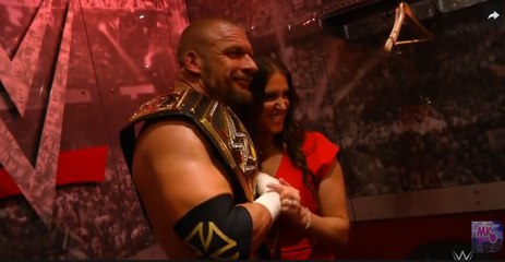 The McMahon family celebrates Triple H's historic victory- January 24, 2016