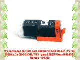 12x Cartuchos de Tinta para CANON PGI-550 CLI-551 | 2x PGI-550BK