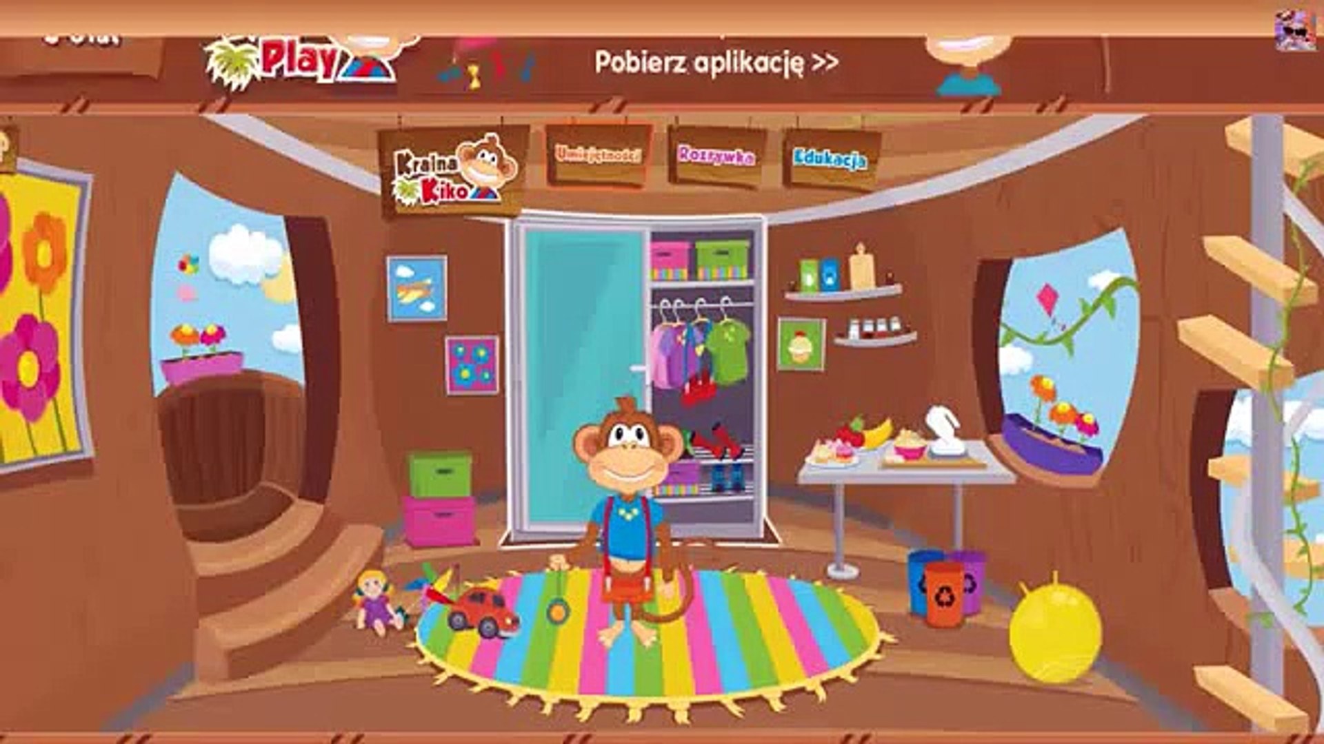 Malpka Kiko Gry Edukacyjne Dla Dzieci Ubieranie Sprzatanie Gotowanie Video Dailymotion