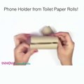 Phone holder from toilet paper roll