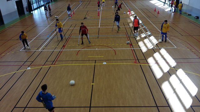 Vidéo exercice des u15 au foot Handisport
