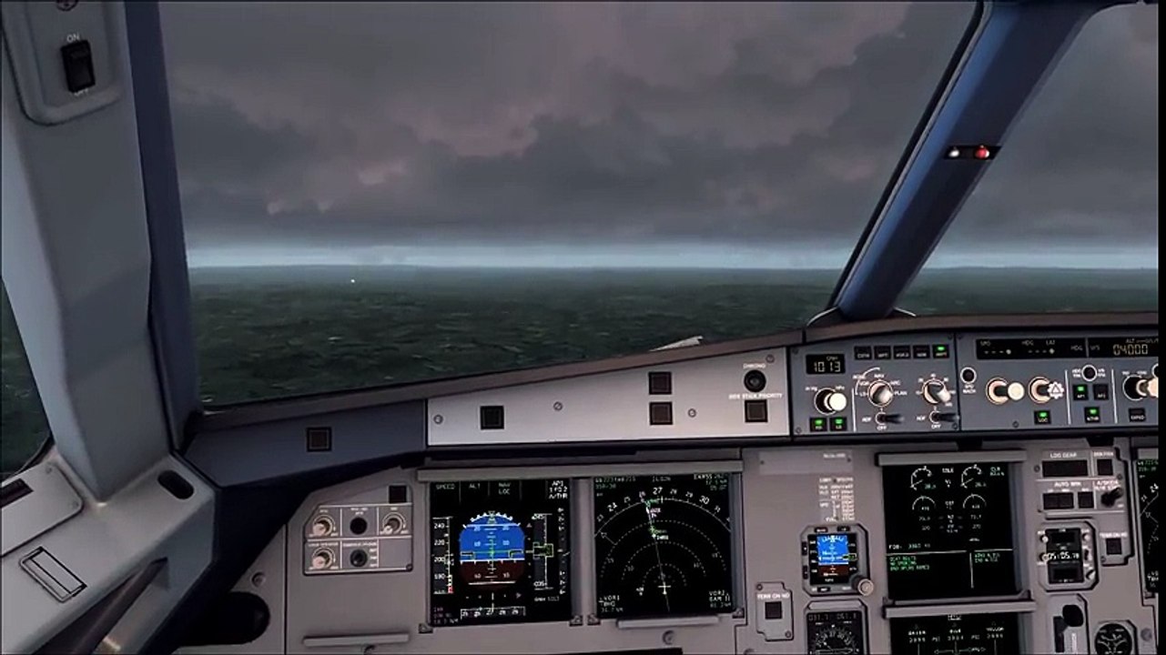 FSX - 45 Knot Crosswind Landing  Crosswind Landing