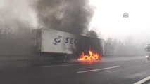 Tem Otoyolunda Tır Yangını