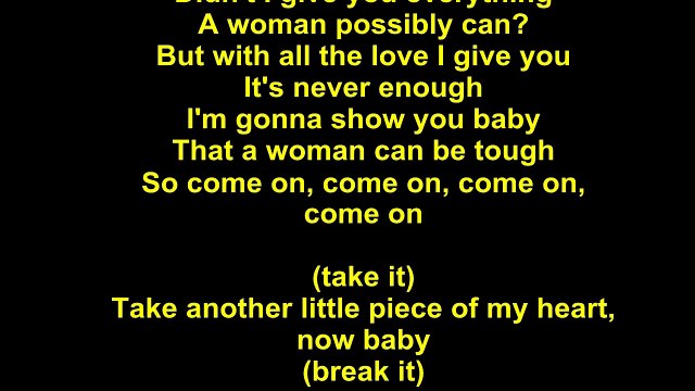Dusty Springfield – Take Another Little Piece Of My Heart Lyrics