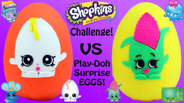 SHOPKINS CHALLENGE #7 - Giant Play Doh Surprise Eggs | Shopkins Baskets - Awesome Toys TV