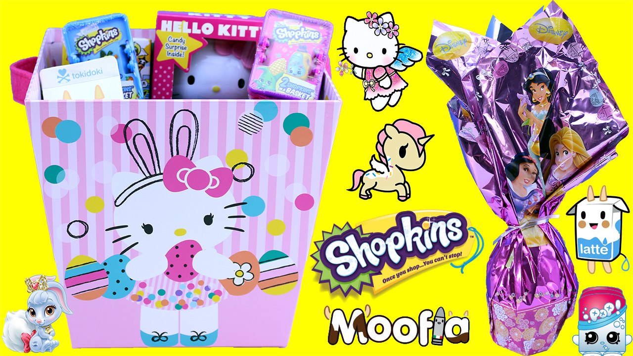 GIANT Hello Kitty Easter Basket SURPRISE -Disney Princess GIANT Chocolate Egg | BFFS Shopkins Moofia