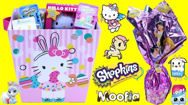 GIANT Hello Kitty Easter Basket SURPRISE -Disney Princess GIANT Chocolate Egg | BFFS Shopkins Moofia