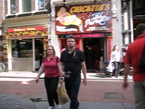 ГОЛЛАНДИЯ - АМСТЕРДАМ - район красных фонарей - музей Мадам Тюссо