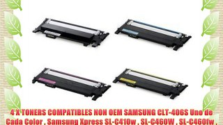 4 X TONERS COMPATIBLES NON OEM SAMSUNG CLT-406S Uno de Cada Color  Samsung Xpress SL-C410w