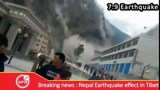 New Footage 7.9 Nepal Earthquake Effects In Tibet  Disastrous Earthquakes
