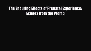 The Enduring Effects of Prenatal Experience: Echoes from the Womb  Free Books