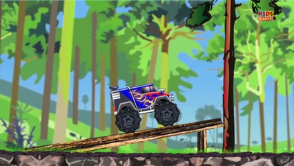 KZKCARTOON TV-Monster Truck -Monster Truck In Jurassic Land -Dinosaur World