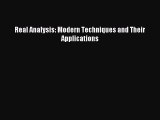 (PDF Download) Real Analysis: Modern Techniques and Their Applications Read Online