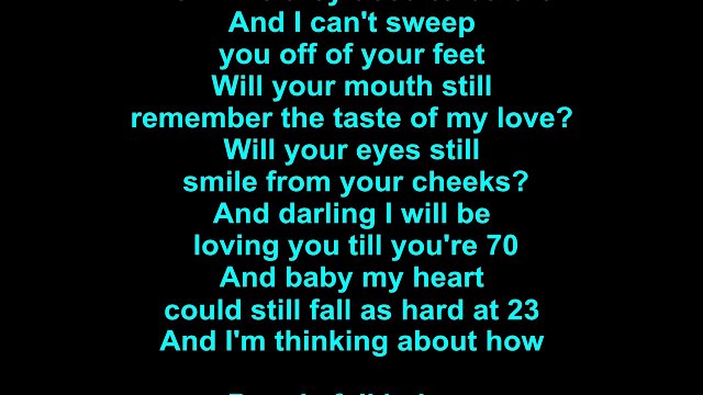 Ed Sheeran – Thinking Out Loud Lyrics