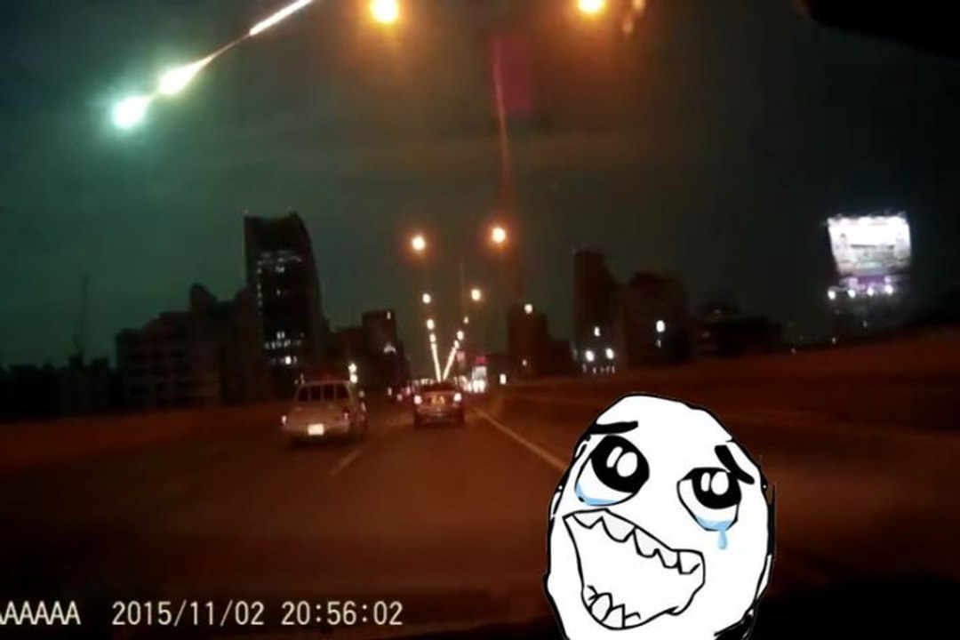 Shining Meteor Explosion Lights Up The Night Sky In Bangkok