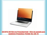 3M GPF14.1W Filtro de Privacidad Gold - Filtro de pantalla para monitores (Frameless Port?til